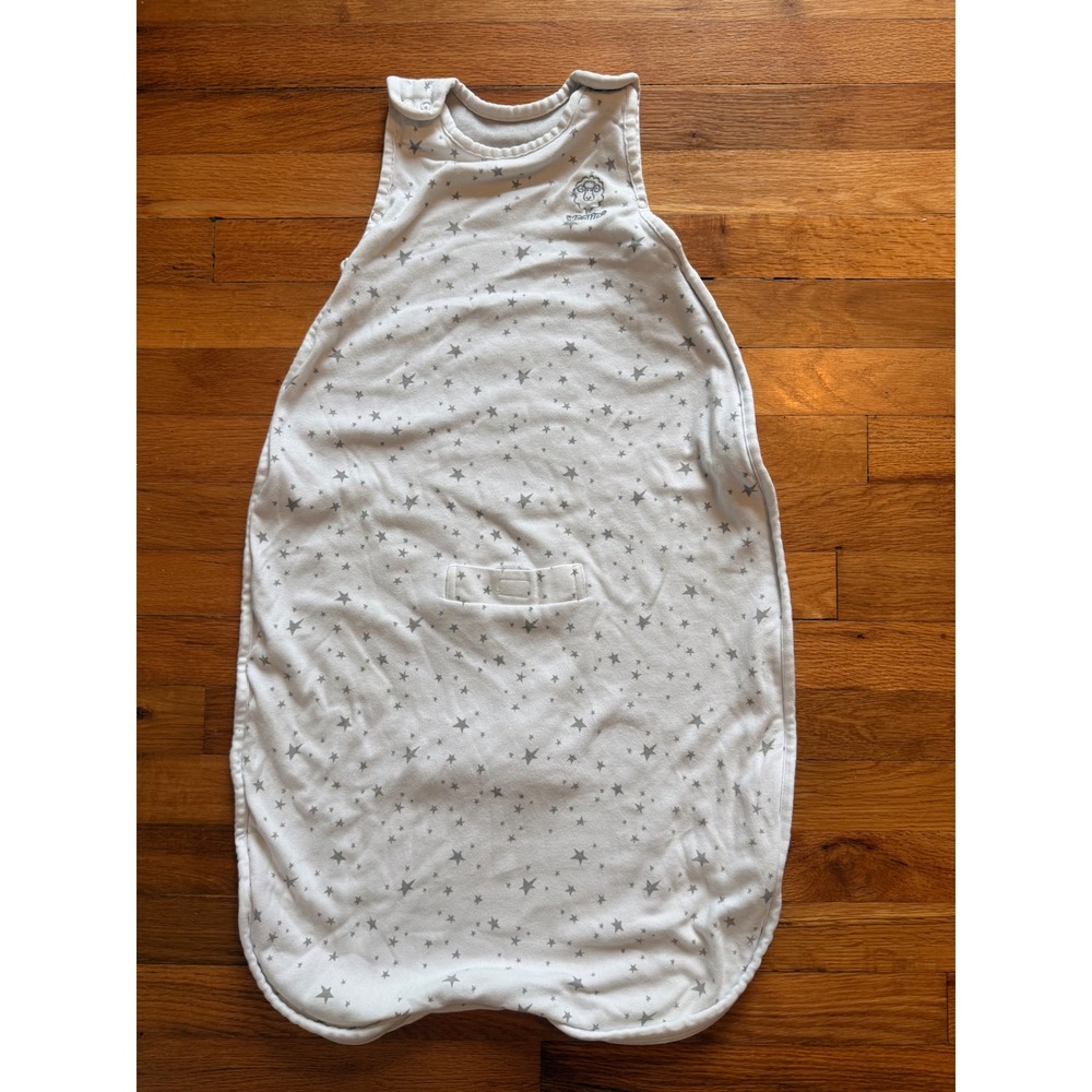 Woolino 4 Season Ultimate Baby Sleep Bag Merino Wool Stars White Grey 2M-2Y